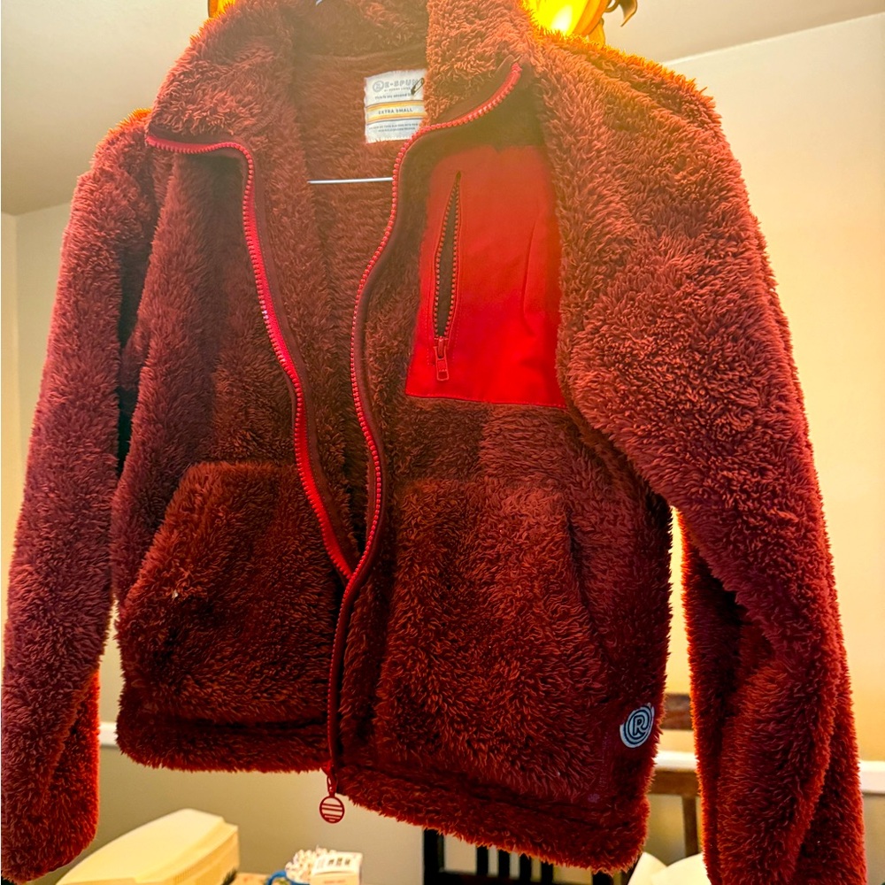 E-Spun Rust-colored Fleece Jacket
